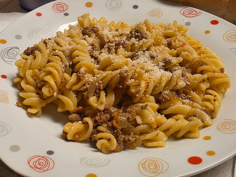 Foto de Pasta con carne y queso