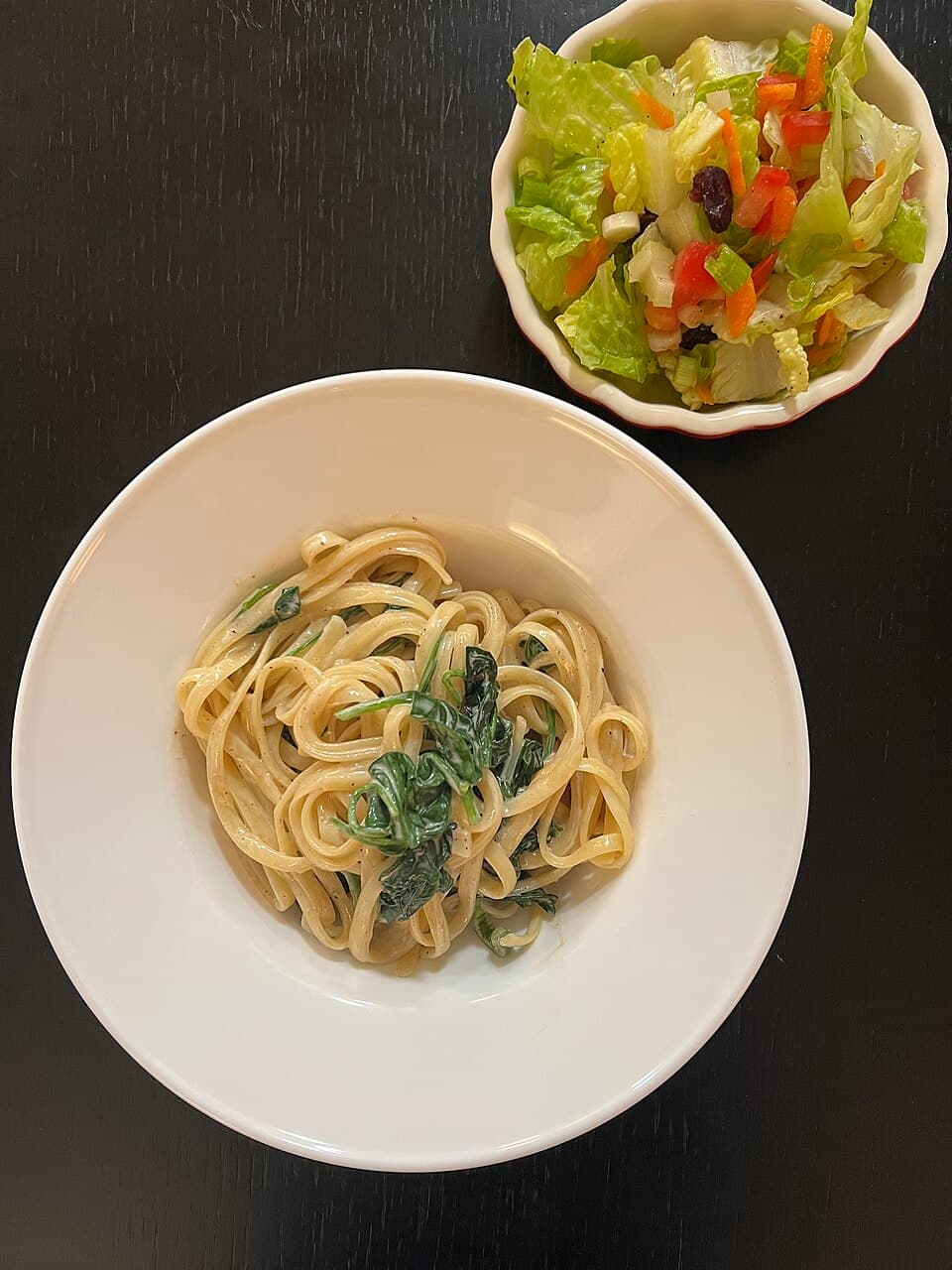 Foto de Ensalada de espinacas con zanahorias