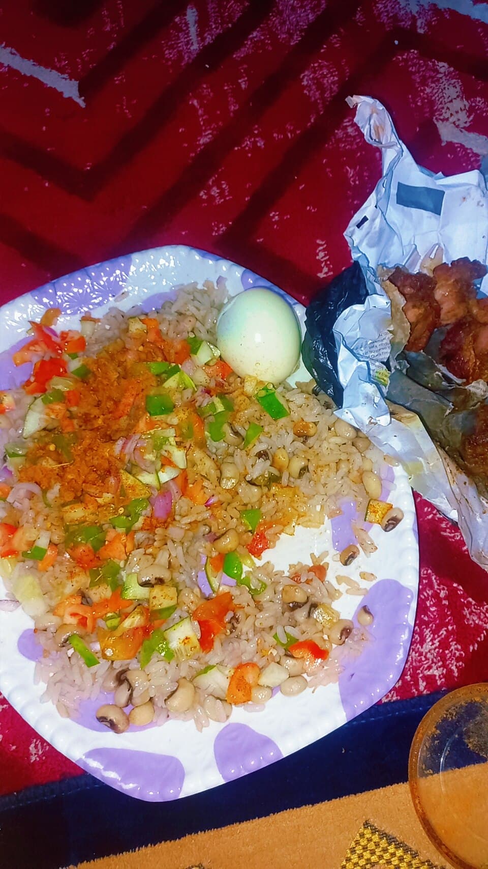Foto de Arroz integral con verduras y huevo
