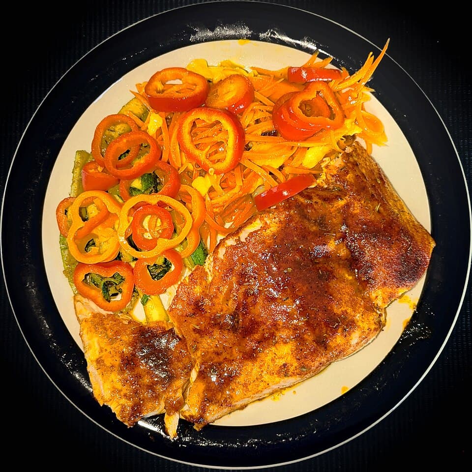 Foto de Brochetas de Salmón y Calabacín