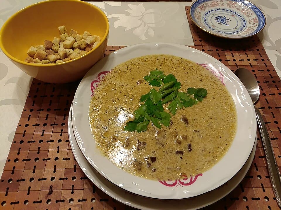 Foto de Crema de champiñones y puerro