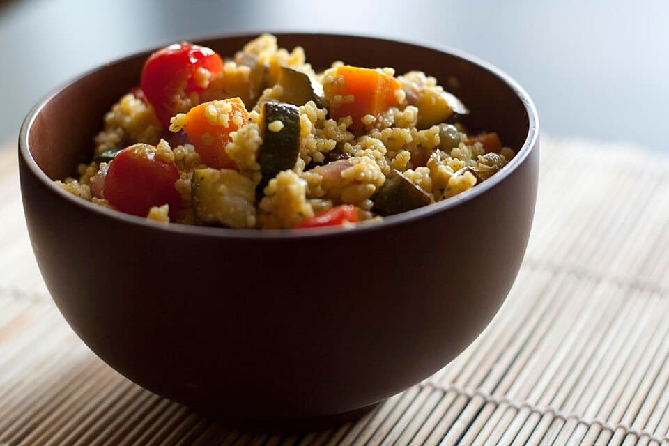 Foto de Cuscús de verduras y garbanzos
