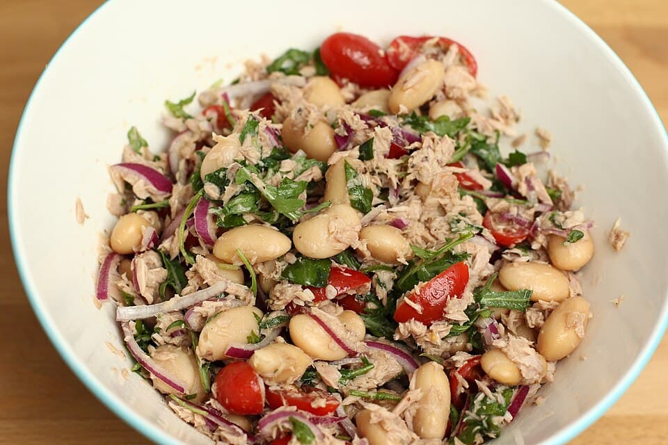 Foto de Ensalada de Atún, Alubias Blancas y Cebolleta