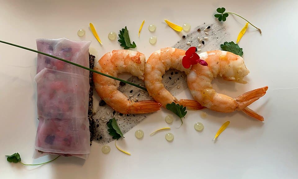 Foto de Gambas con Quinoa y Aguacate