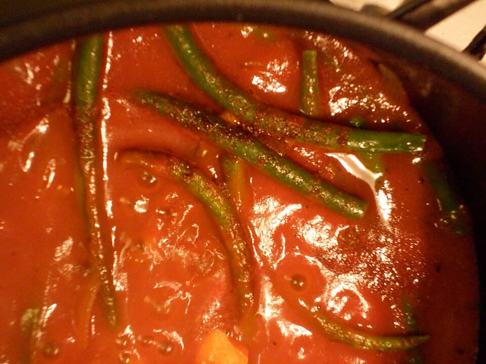 Foto de Judías verdes con tomate y ajo