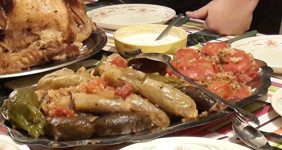 Foto de Pavo y arroz relleno de pimientos