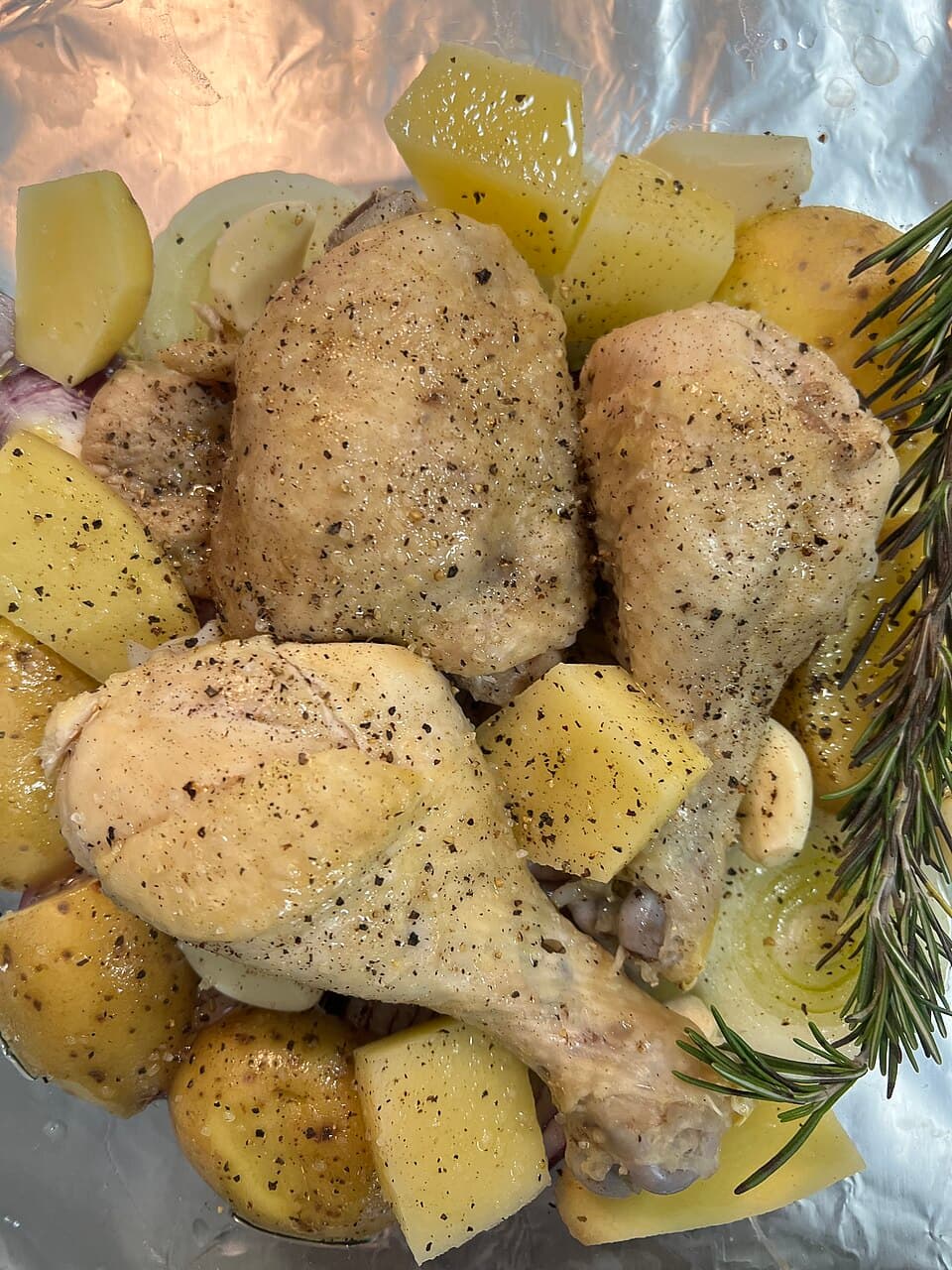 Foto de Pollo al Horno con Boniato y Romero