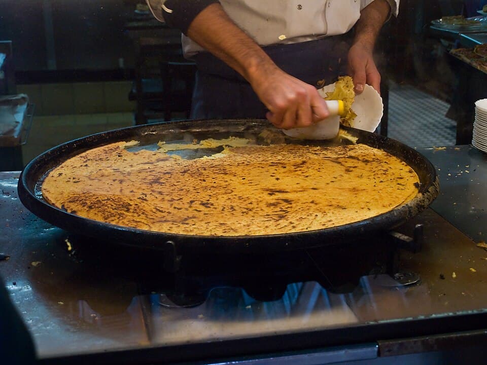 Foto de Socca de garbanzo con pimientos
