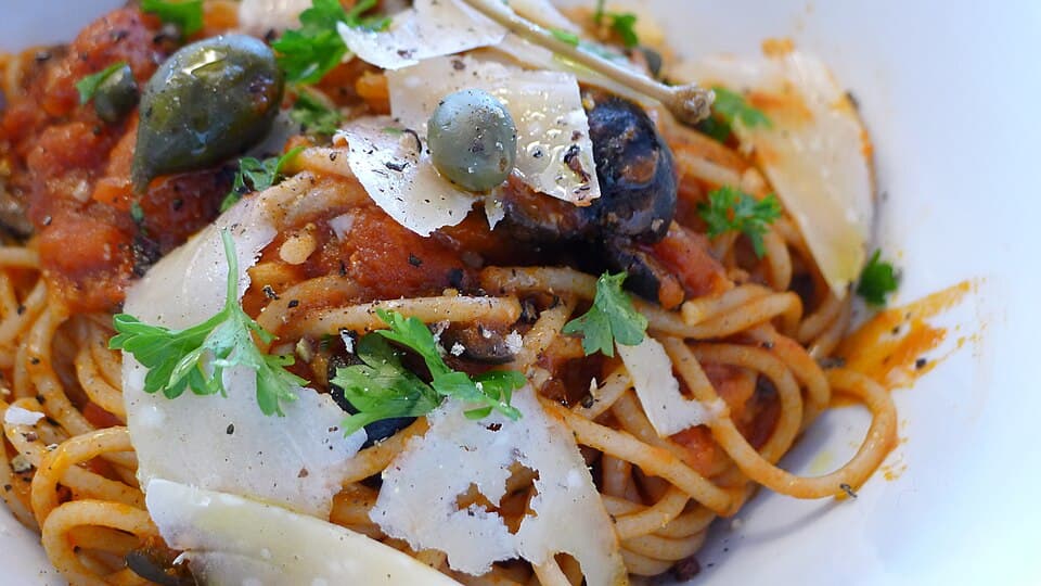 Foto de Espaguetis con ajo y verduras